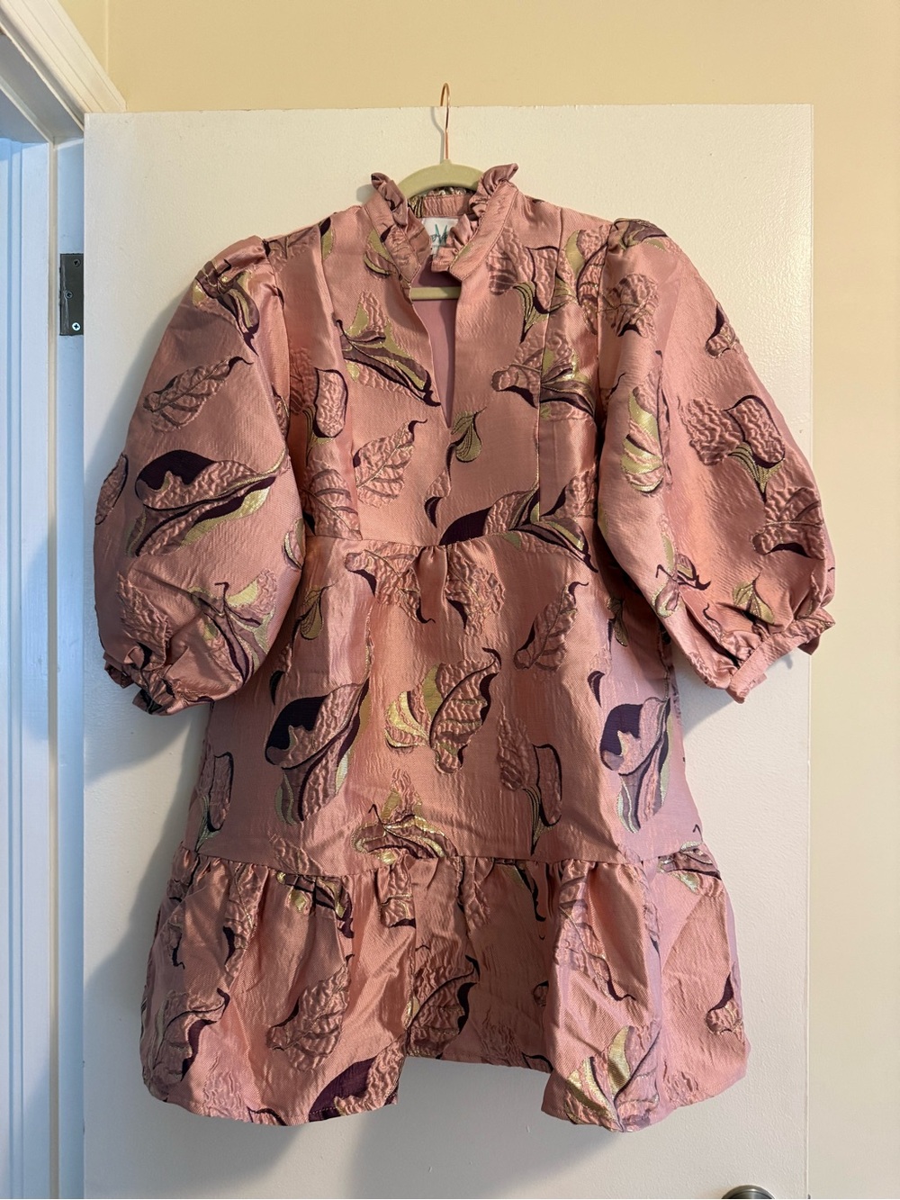 Floral babydoll mini dress.